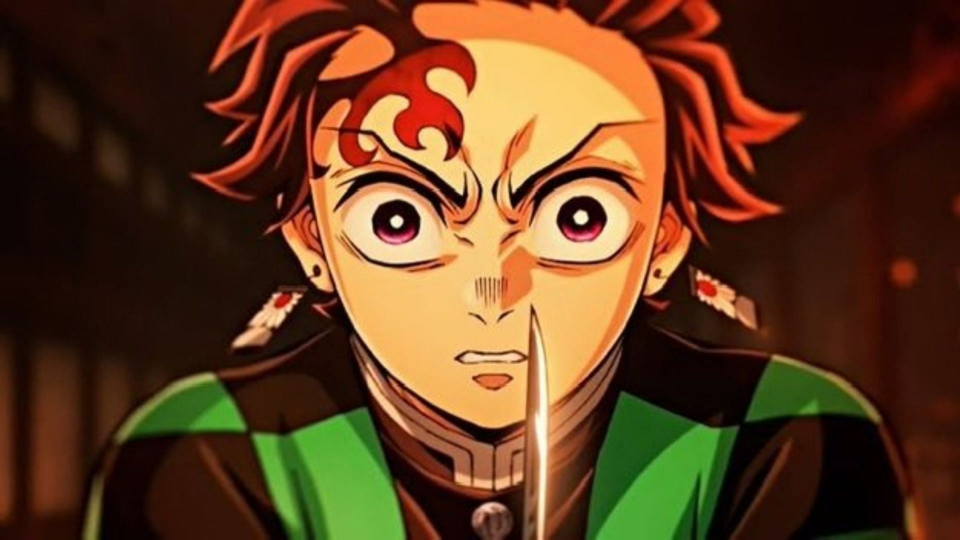 Tanjirou as seen in the anime (Image via Ufotable)